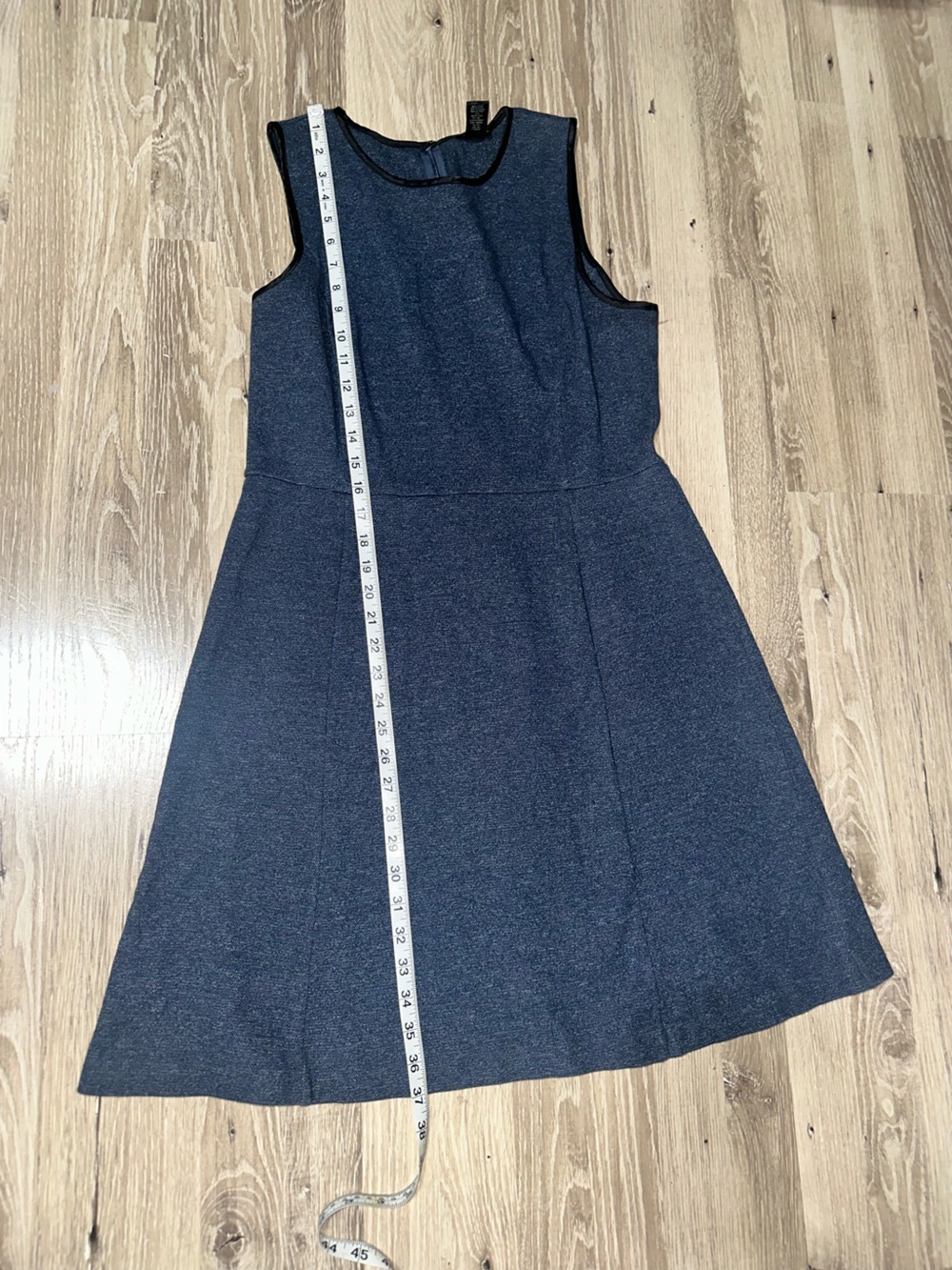 Ann Taylor Blue with Black Trim Dress Size 10 - Picture 7 of 8